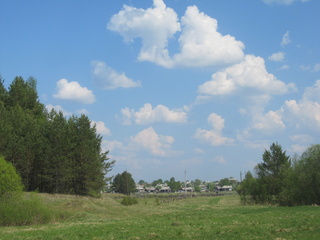 Un village komi typique.