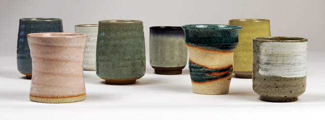 mosaïque de mugs japonais