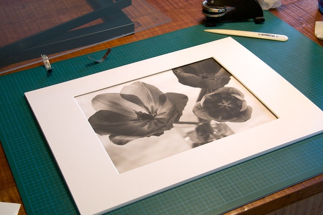 Montage d'un tirage platine.