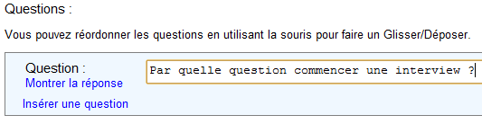Poser des questions